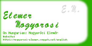 elemer mogyorosi business card